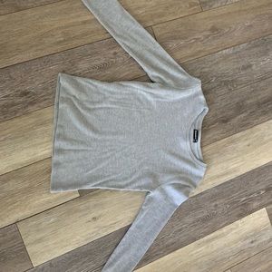 Thermal grey fitted long sleeve